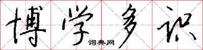 博学多识怎么写好看