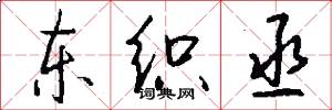 东织丞怎么写好看