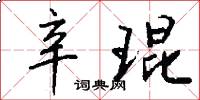 辛琨怎么写好看