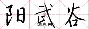 阳武谷怎么写好看