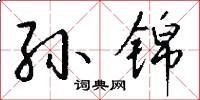 孙锦怎么写好看
