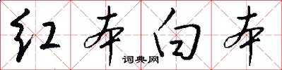 红本白本怎么写好看