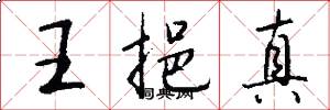 王挹真怎么写好看