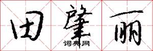 田肇丽怎么写好看