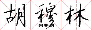胡穆林怎么写好看