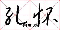 孔怀怎么写好看