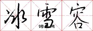 冰雪容怎么写好看