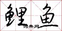 鲤鱼怎么写好看