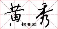 黄秀怎么写好看