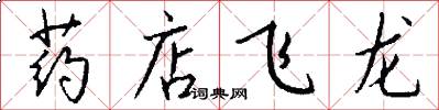 药店飞龙怎么写好看