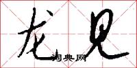龙见怎么写好看