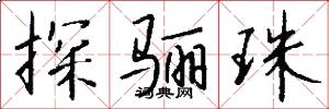 探骊珠怎么写好看