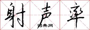射声率怎么写好看
