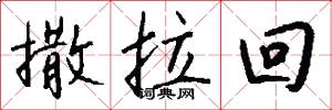 撒拉回怎么写好看