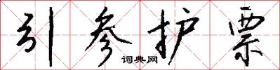 引参护票怎么写好看