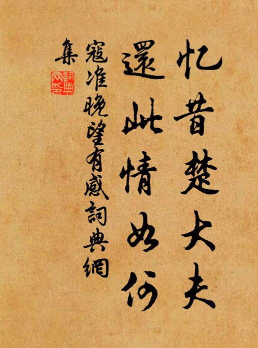 寇准忆昔楚大夫，还此情如何书法作品欣赏