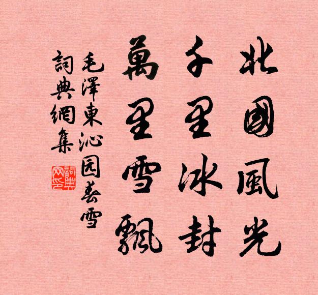 北国风光，千里冰封，万里雪飘。书法作品欣赏