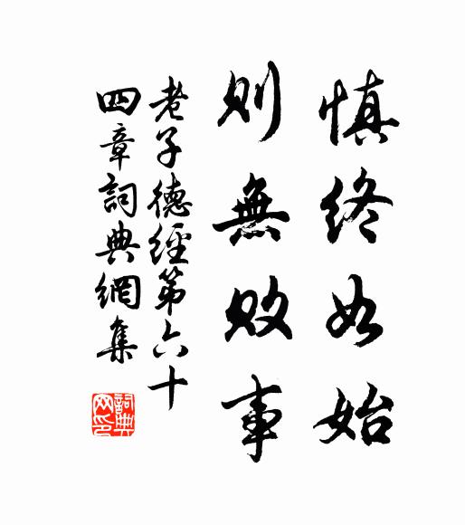 老子慎终如始，则无败事。书法作品欣赏