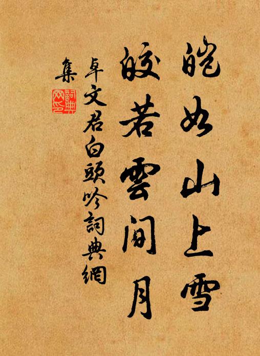 卓文君皑如山上雪,皎若云间月。书法作品欣赏