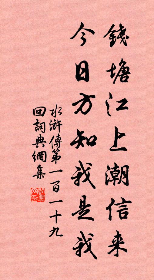 施耐庵钱塘江上潮信来，今日方知我是我。书法作品欣赏