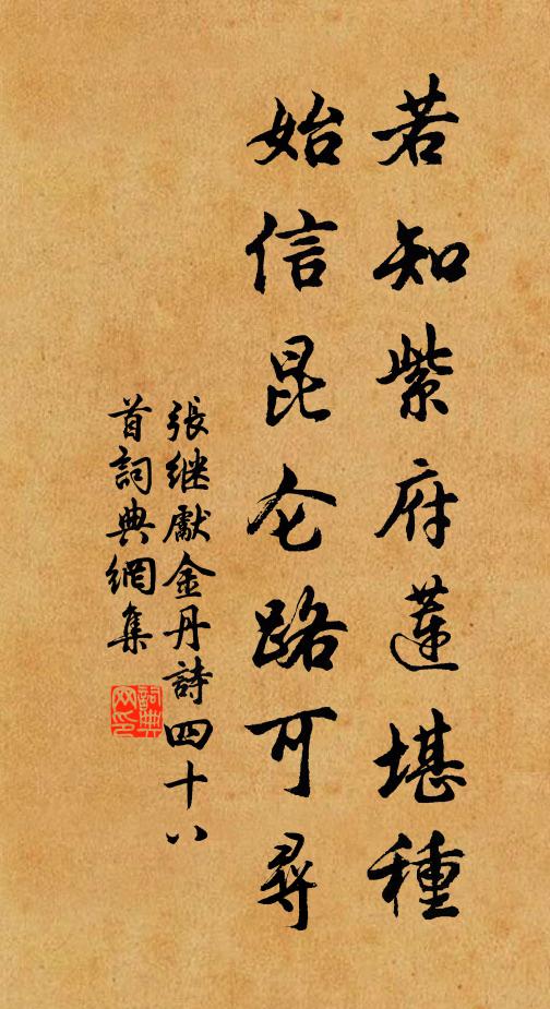 张继先若知紫府莲堪种，始信昆仑路可寻书法作品欣赏