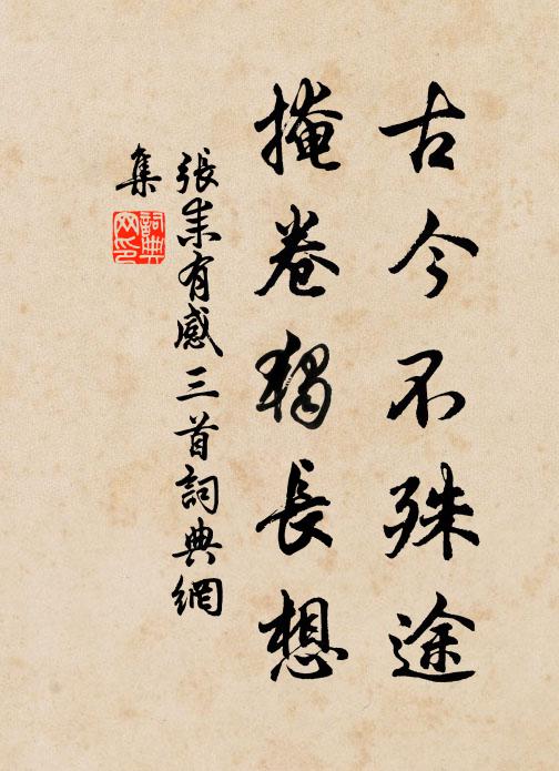 张耒古今不殊途，掩卷独长想书法作品欣赏