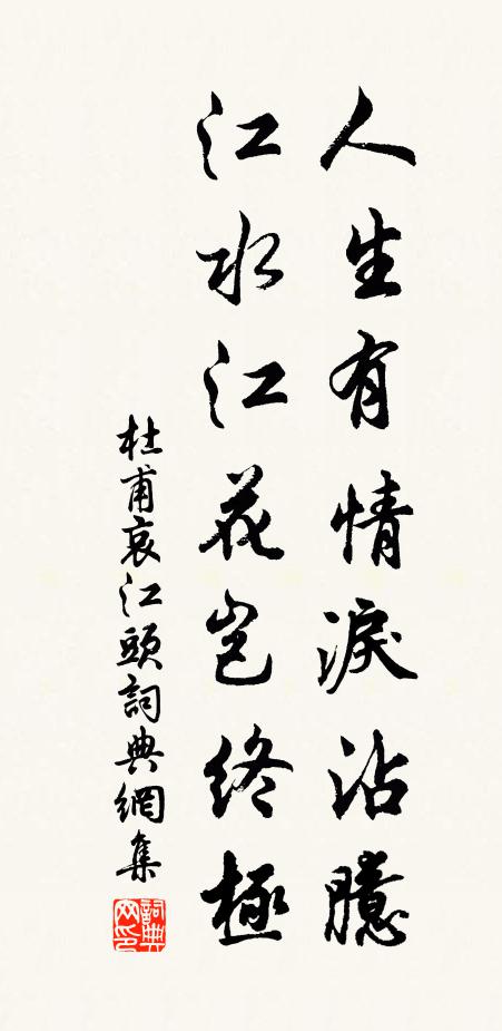 杜甫人生有情泪沾臆,江水江花岂终极!书法作品欣赏