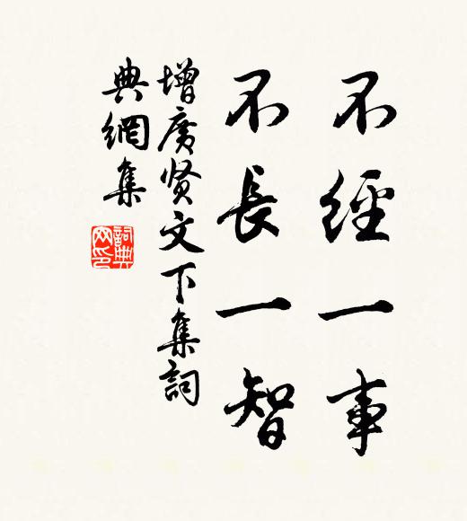 佚名不经一事,不长一智。书法作品欣赏