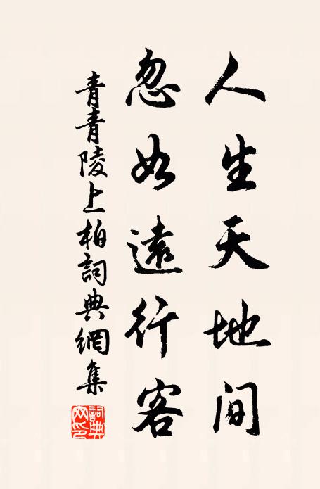 佚名人生天地间,忽如远行客。书法作品欣赏
