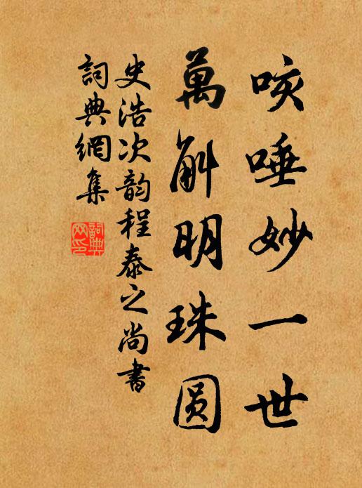 史浩咳唾妙一世，万斛明珠圆书法作品欣赏