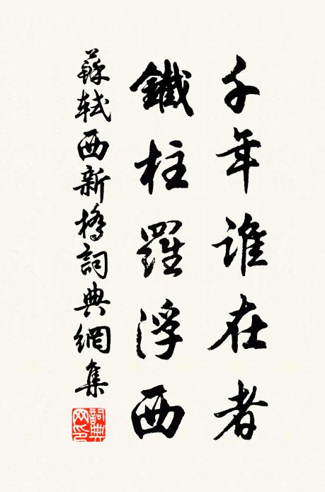苏轼千年谁在者，铁柱罗浮西书法作品欣赏