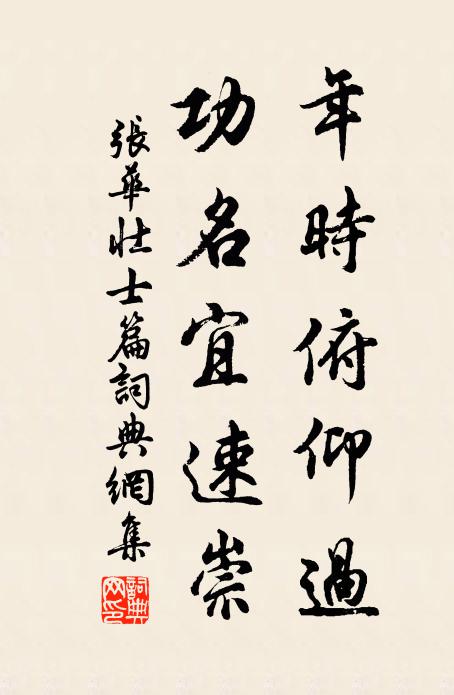 张华年时俯仰过，功名宜速崇。书法作品欣赏