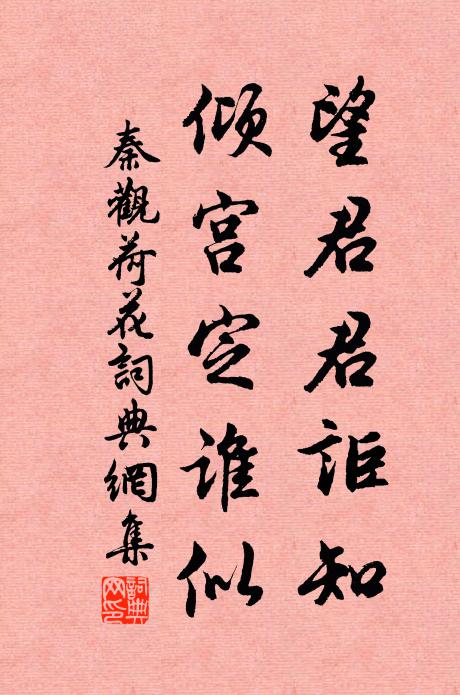 秦观望君君讵知，倾宫定谁似书法作品欣赏