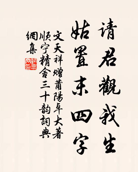 文天祥请君观我生,姑置末四字书法作品欣赏