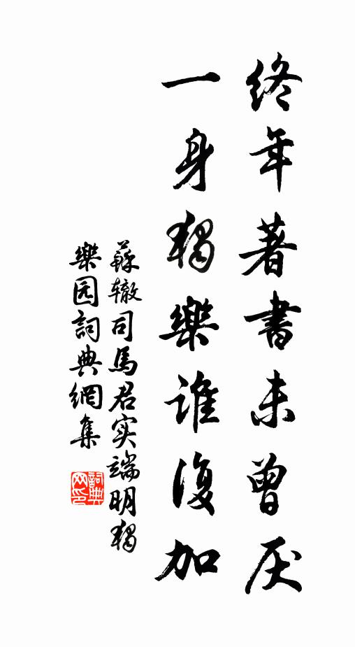 苏辙终年著书未曾厌，一身独乐谁复加书法作品欣赏