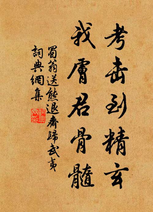 蜀翁考击到精玄，我肤君骨髓书法作品欣赏