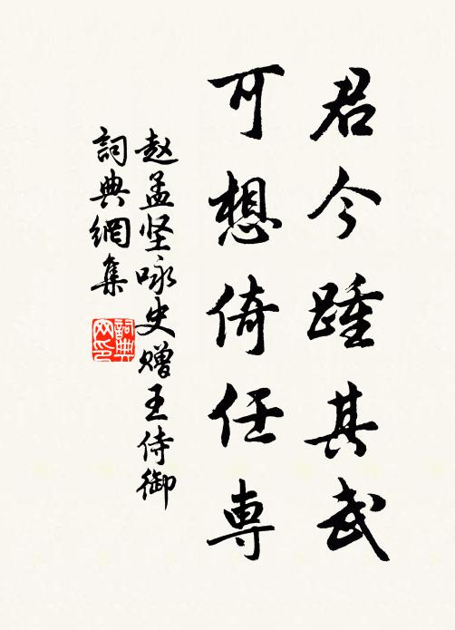 赵孟坚君今踵其武,可想倚任专书法作品欣赏