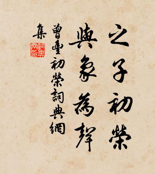 曾丰之子初荣，与象为声书法作品欣赏