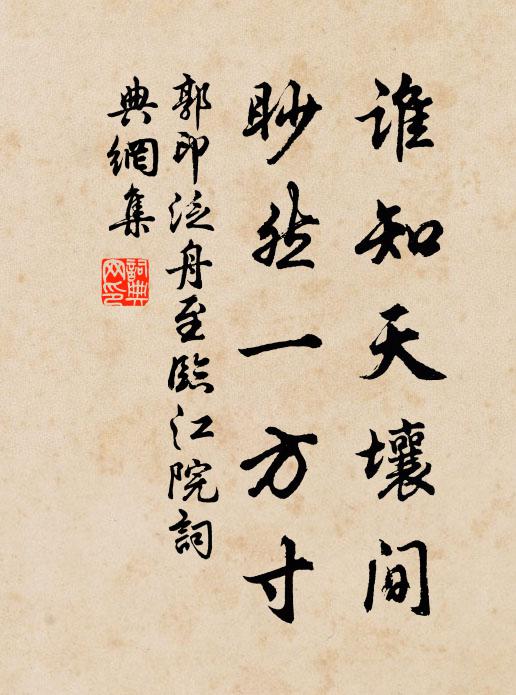 郭印谁知天壤间，眇然一方寸书法作品欣赏