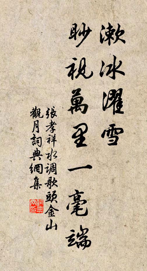 张孝祥漱冰濯雪,眇视万里一毫端。书法作品欣赏