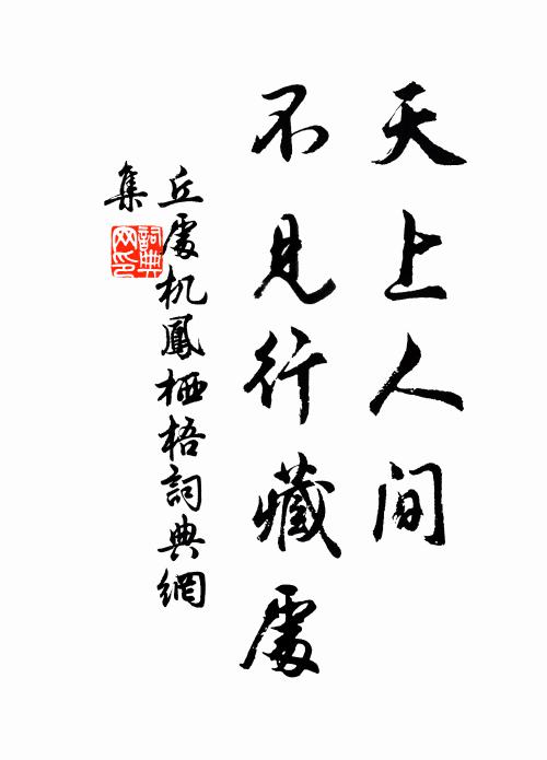 丘处机天上人间，不见行藏处书法作品欣赏