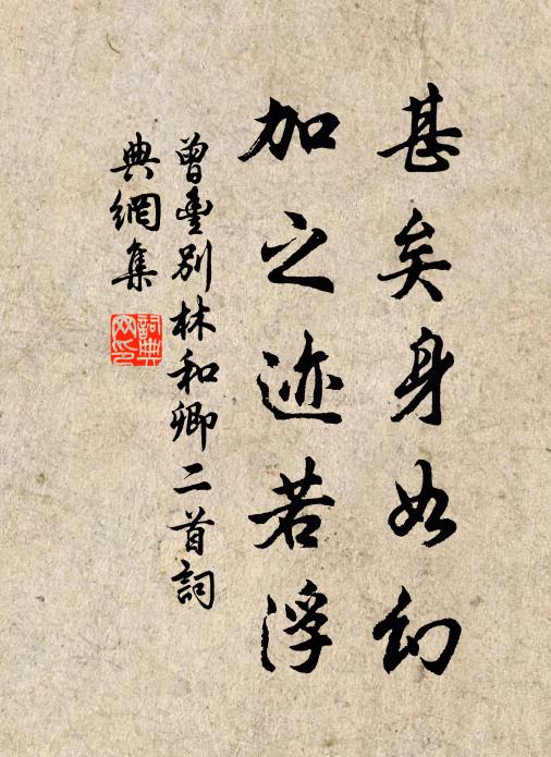 曾丰甚矣身如幻，加之迹若浮书法作品欣赏
