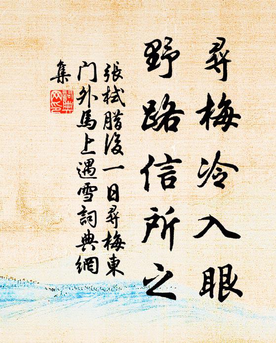张栻寻梅冷入眼，野路信所之书法作品欣赏