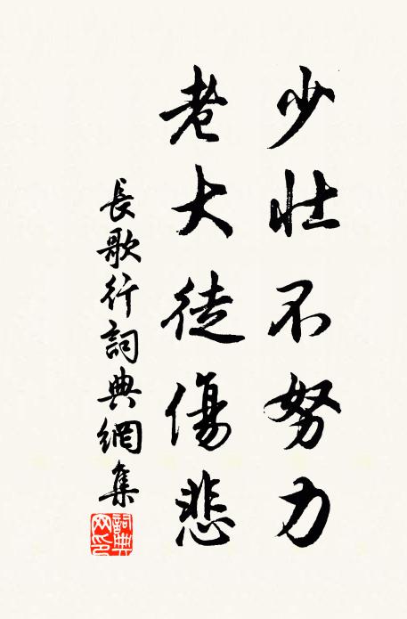 佚名少壮不努力,老大徒伤悲!书法作品欣赏