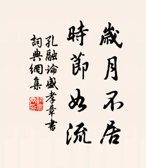 孔融岁月不居,时节如流书法作品欣赏
