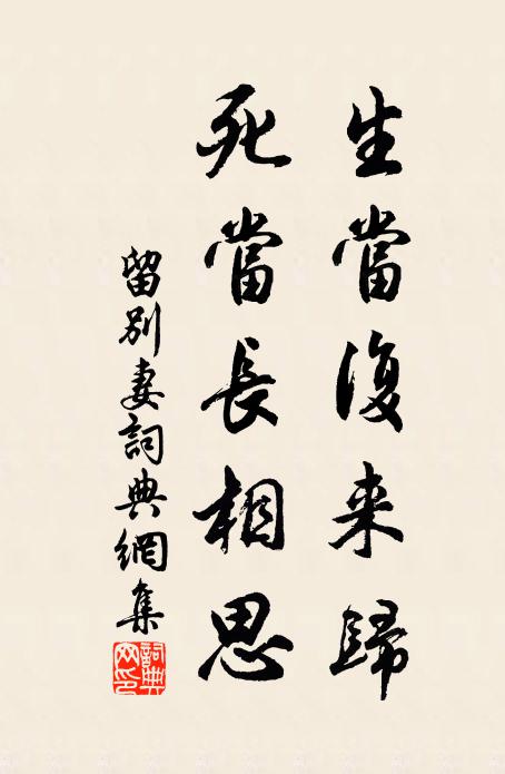 苏武生当复来归,死当长相思。书法作品欣赏