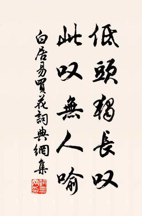 白居易低头独长叹,此叹无人喻。书法作品欣赏