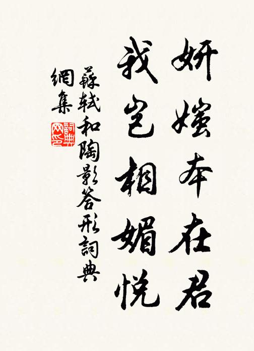 苏轼妍媸本在君，我岂相媚悦书法作品欣赏