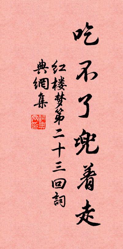 曹雪芹吃不了兜着走书法作品欣赏