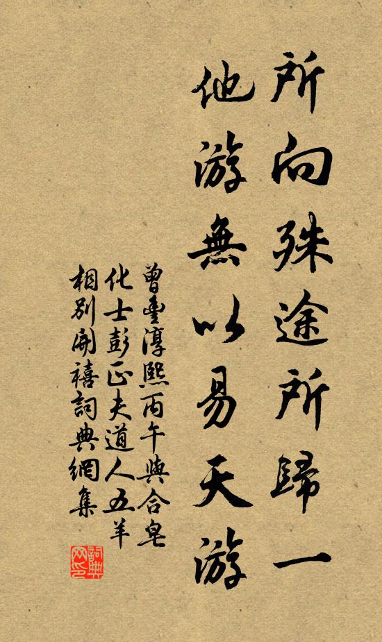 曾丰所向殊途所归一，他游无以易天游书法作品欣赏